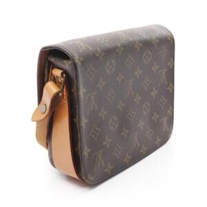 Louis Vuitton Shoulder Canvas Bag Cartessier Brown Monogram Leather
